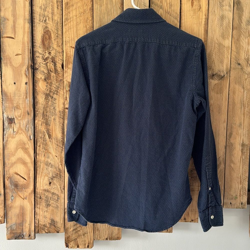 Taylor Stitch Dark Blue Patterned Button Down Shi… - image 5